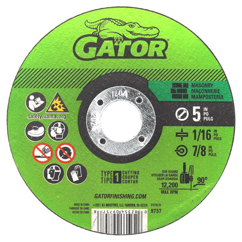 GATOR - Gator 5 in. D X 7/8 in. Aluminum Oxide/Silicon Carbide Masonry Cut-Off Blade 1 pk