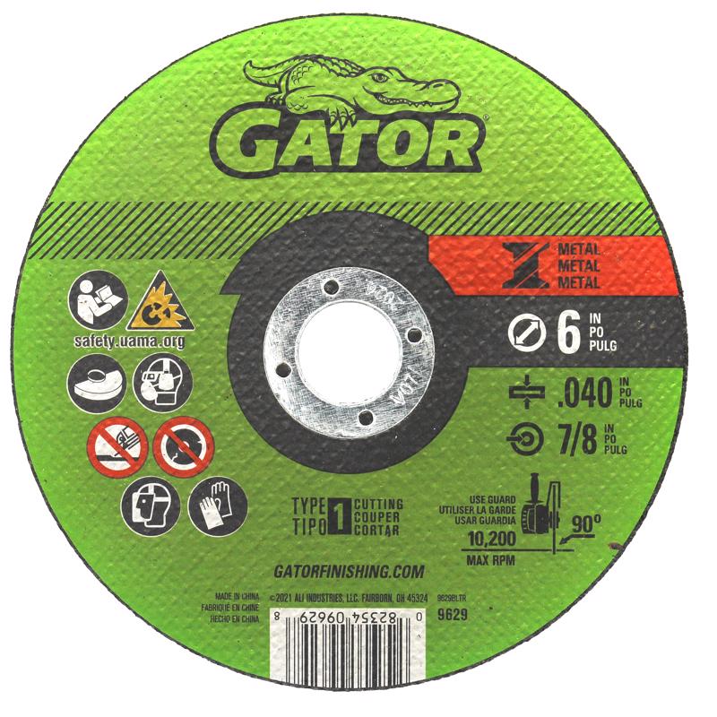 GATOR - Gator 6 in. D X 7/8 in. Aluminum Oxide Metal Cutting Wheel 1 pk