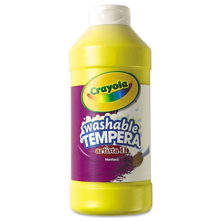 Crayola - Artista II Washable Tempera Paint, Yellow, 16 oz Bottle