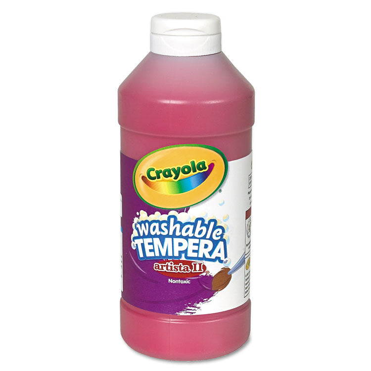 Crayola - Artista II Washable Tempera Paint, Red, 16 oz Bottle