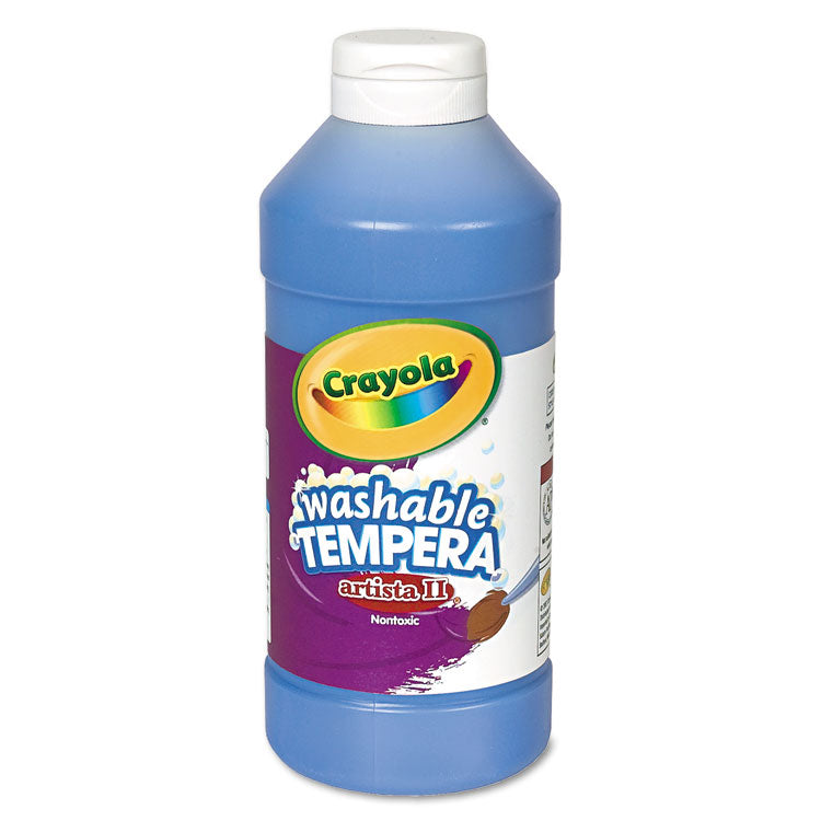 Crayola - Artista II Washable Tempera Paint, Blue, 16 oz Bottle