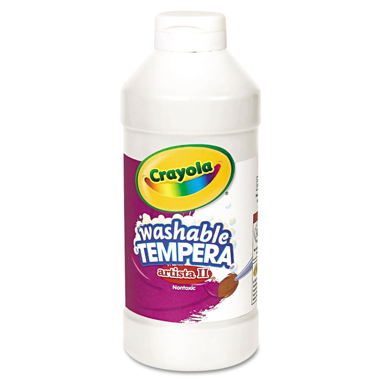 Crayola - Artista II Washable Tempera Paint, White, 16 oz Bottle