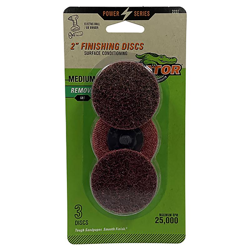 GATOR - Gator Power Series 2 in. Zirconia Aluminum Oxide Twist and Lock Surface Conditioning Disc 80 Grit Me