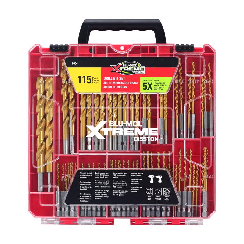 BLU-MOL XTREME - Blu-Mol Xtreme Titanium Drill Bit Set 115 pc