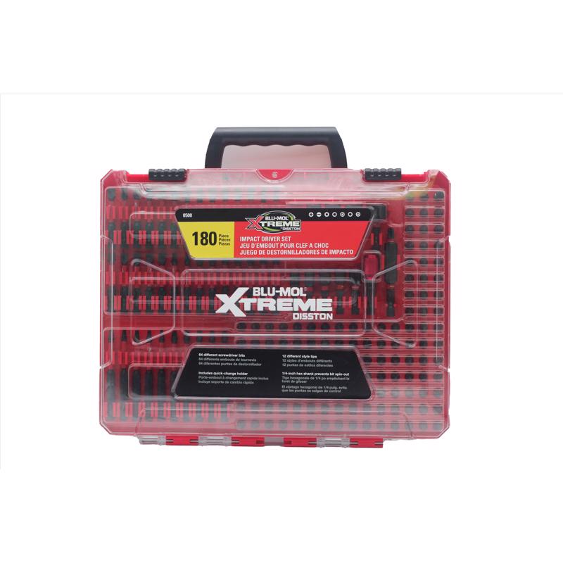 BLU-MOL XTREME - Blu-Mol Xtreme Assorted Impact Driver Bit Set 180 pc