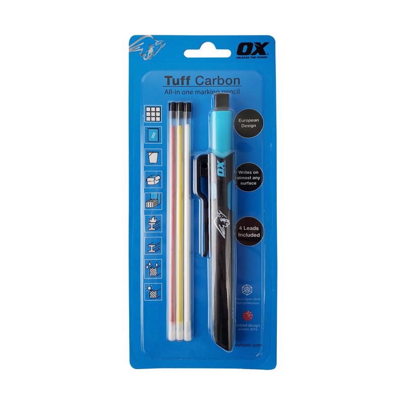 OX TOOLS - OX Tools Tuff Carbon 6.3 in. L All In One Carpenter Pencil Kit Black 4 pc
