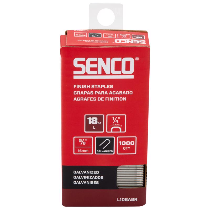 SENCO - Senco 1/4 in. W X 5/8 in. L Galvanized Finish Staples 18 Ga. 1000 pk