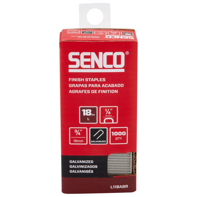 SENCO - Senco 1/4 in. W X 3/4 in. L Galvanized Finish Staples 18 Ga. 1000 pk