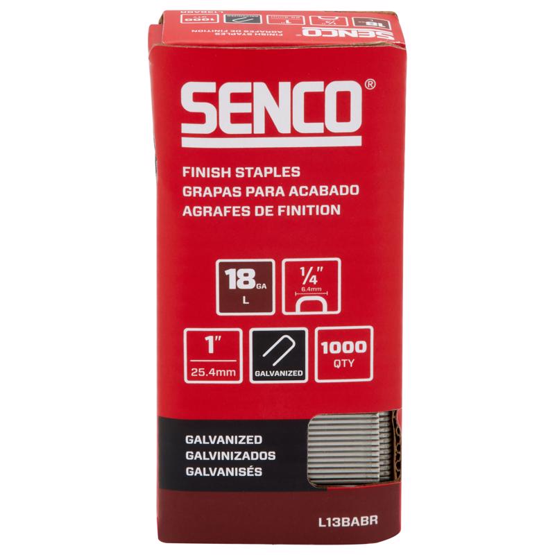 SENCO - Senco 1/4 in. W X 1 in. L Galvanized Finish Staples 18 Ga. 1000 pk