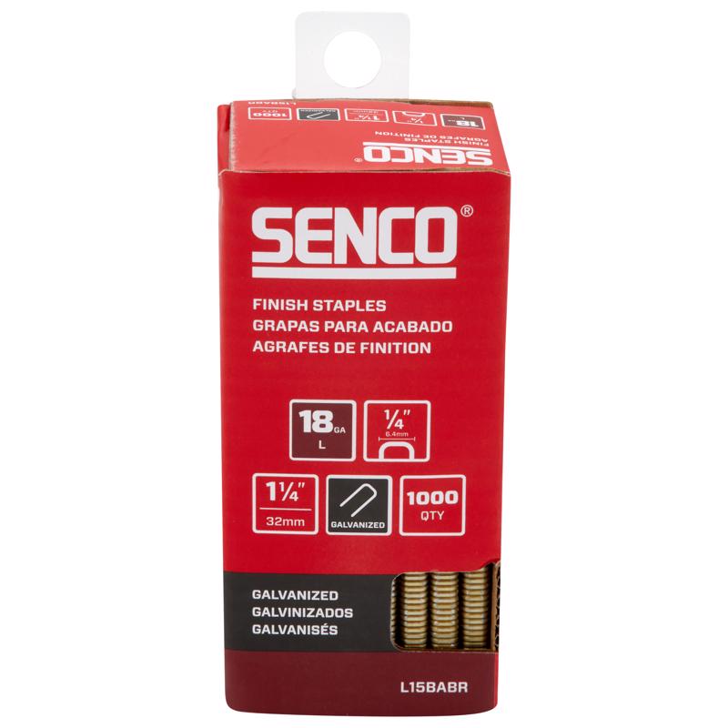 SENCO - Senco 1/4 in. W X 1-1/4 in. L Galvanized Finish Staples 18 Ga. 1000 pk