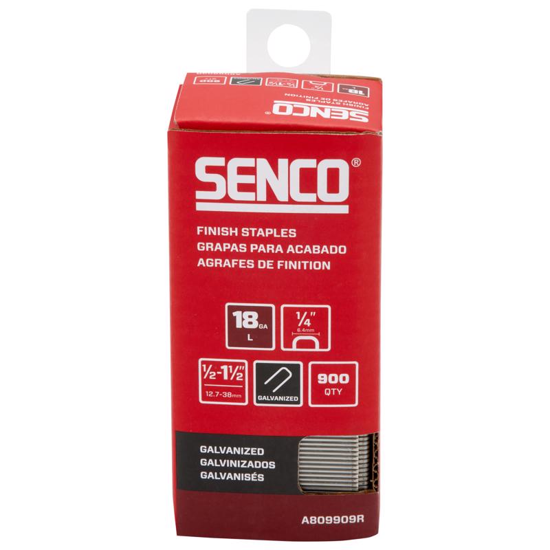 SENCO - Senco 1/4 in. W X Variety in. L Galvanized Finish Staples 18 Ga. 900 box