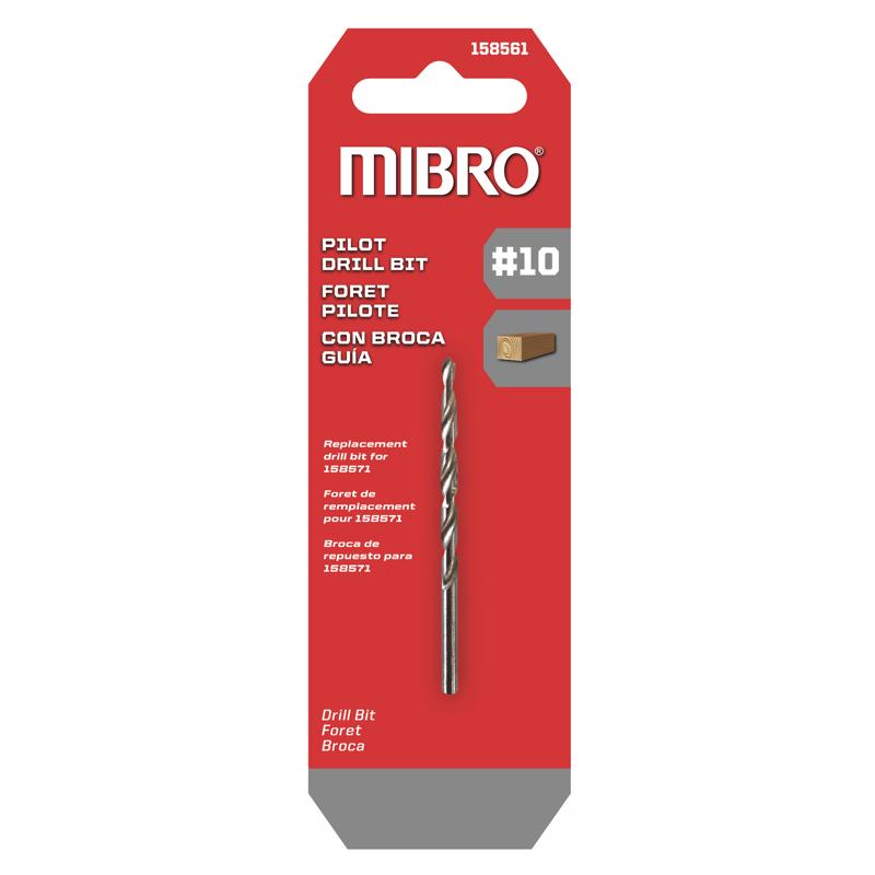 RICHELIEU - Richelieu Mibro 10 in. Steel Screw Pilot Drill Bit Straight Shank 1 pk