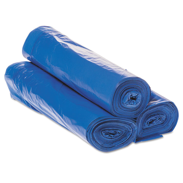 Inteplast Group - Draw-Tuff Institutional Draw-Tape Can Liners, 30 gal, 1 mil, 30.5" x 40", Blue, 200/Carton