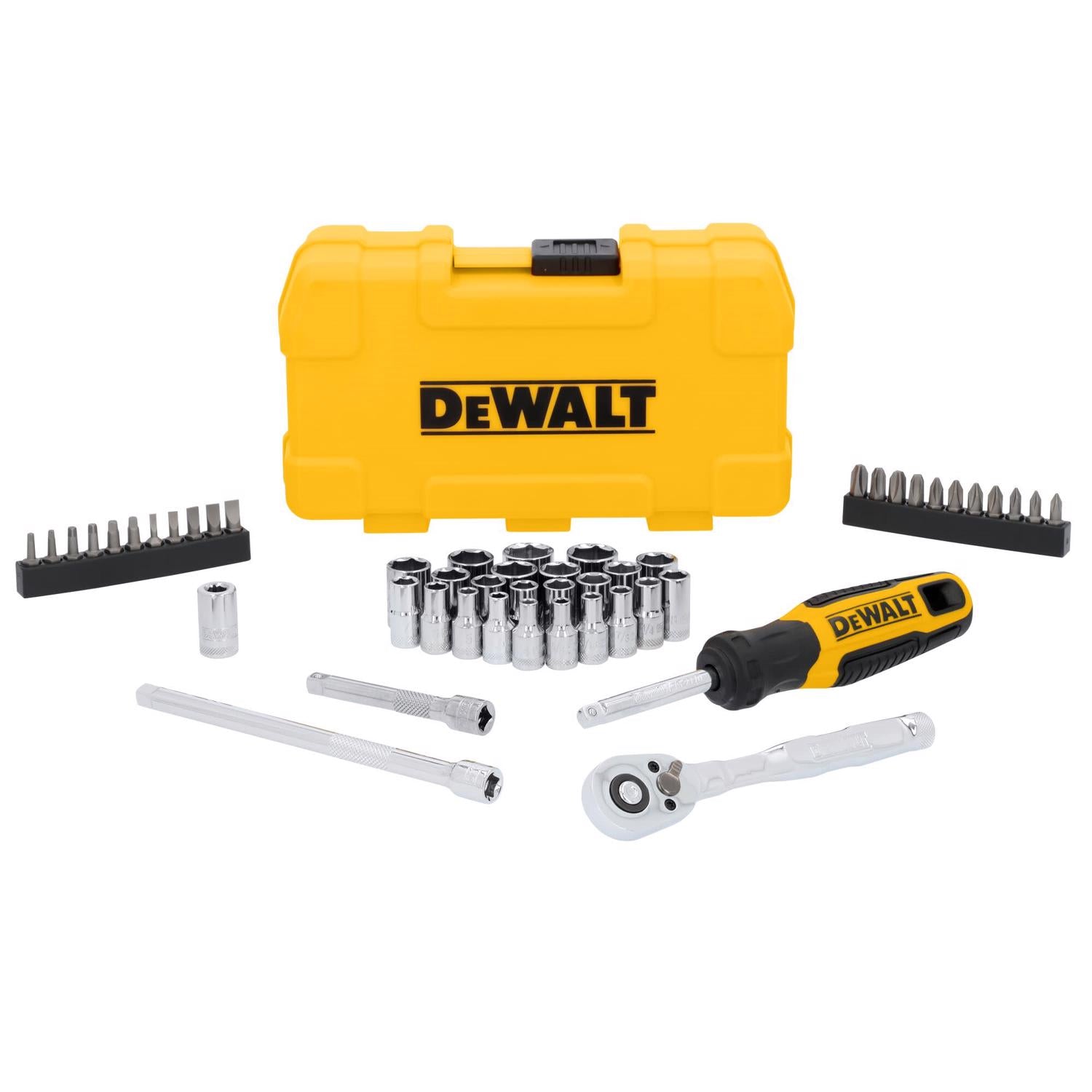 DeWalt 1/4 in. drive Metric/SAE Mechanic's Tool Set 50 pc
