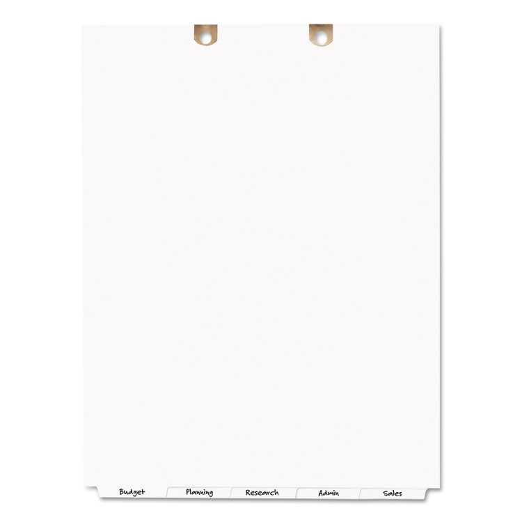 Avery - Write and Erase Tab Dividers for Classification Folders, Bottom Tab, 5-Tab, Letter