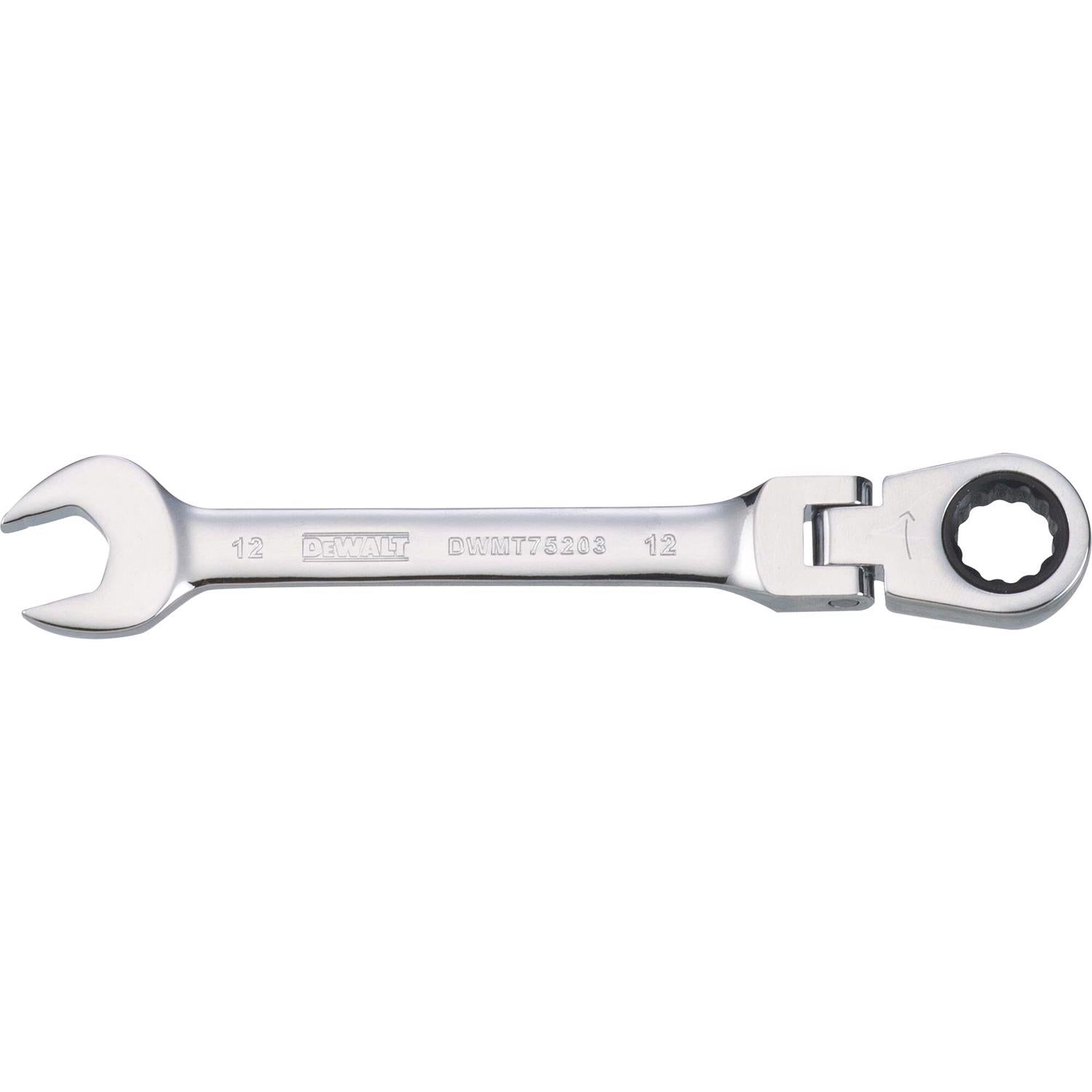 DeWalt 12 mm X 12 mm 12 Point Metric Flex Head Combination Wrench 5.81 in. L 1 pc
