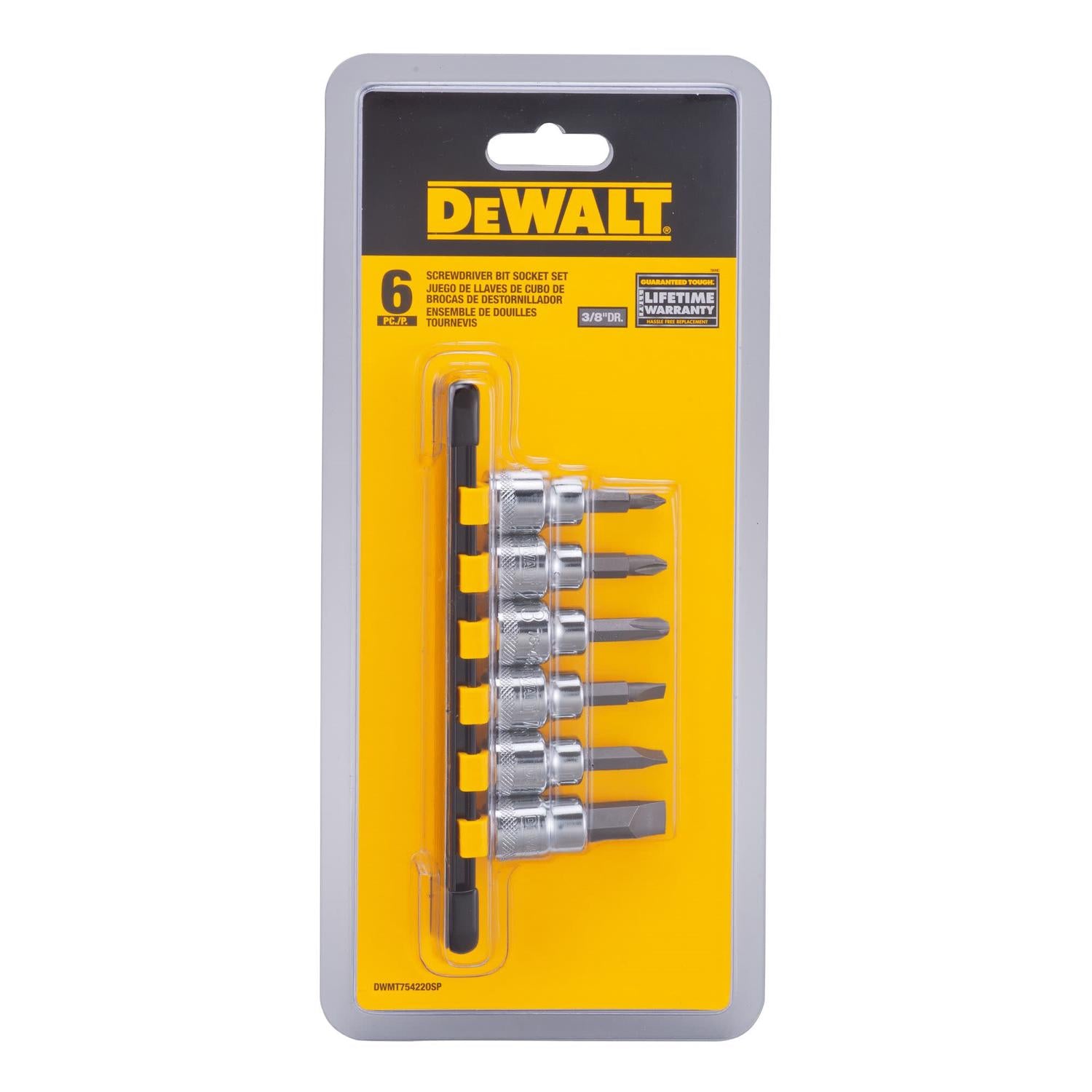 DeWalt 3/8 in. drive Metric Screwdriver Bit Socket Set 6 pc