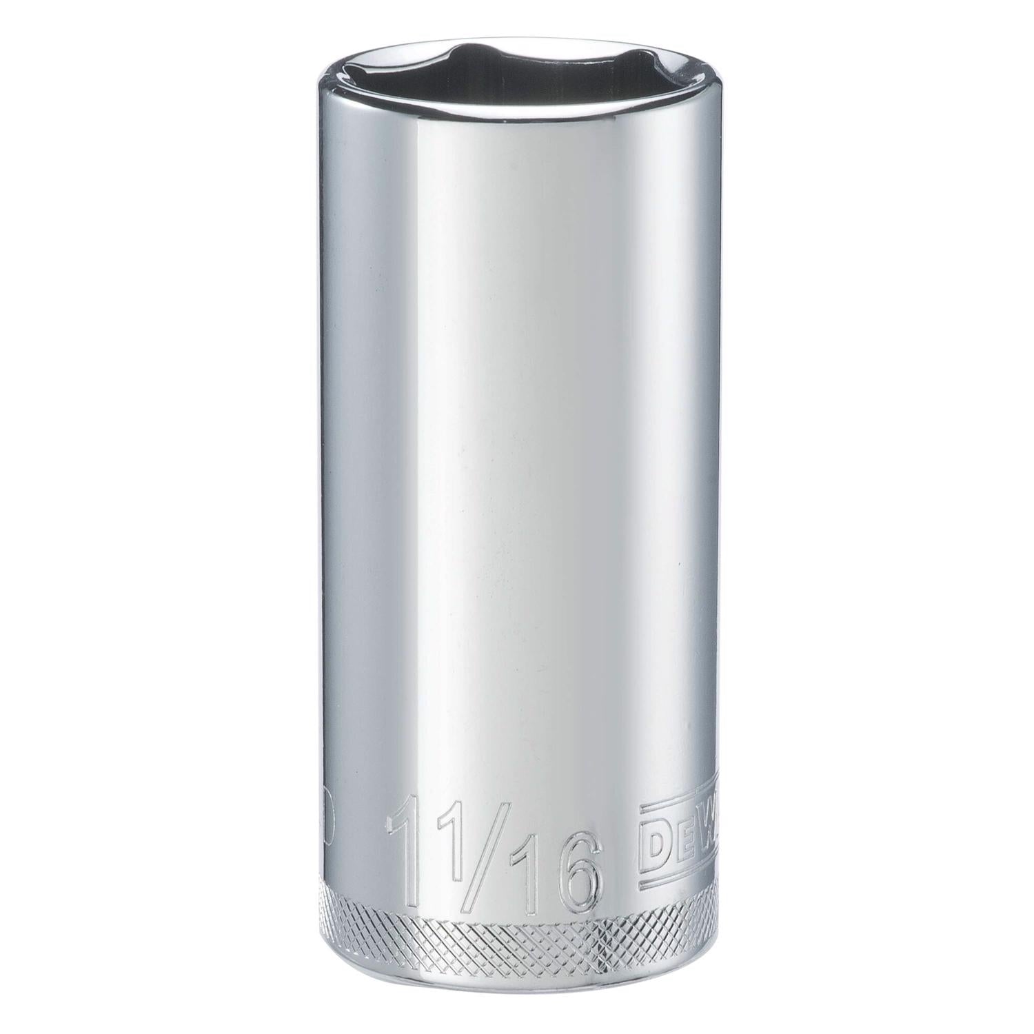 DeWalt 1-1/16 in. X 1/2 in. drive SAE 6 Point Deep Socket 1 pc