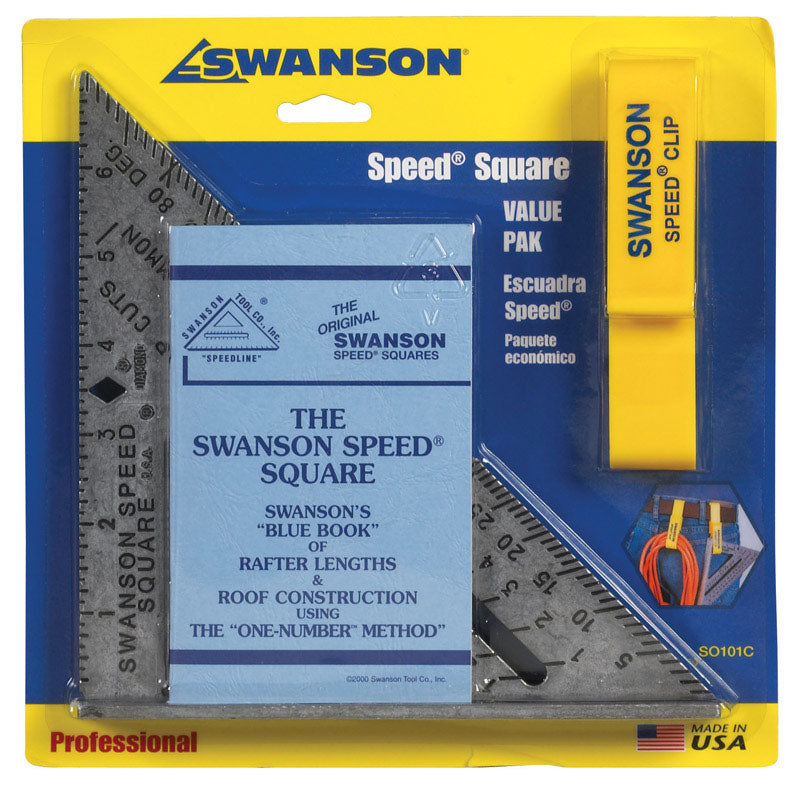 SWANSON - Swanson Original 7.25 in. L X .875 in. H Aluminum Speed Square