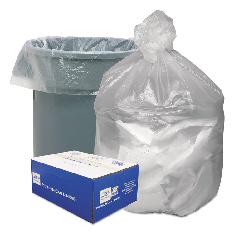Good 'n Tuff - Waste Can Liners, 56 gal, 14 microns, 43" x 46", Natural, 200/Carton