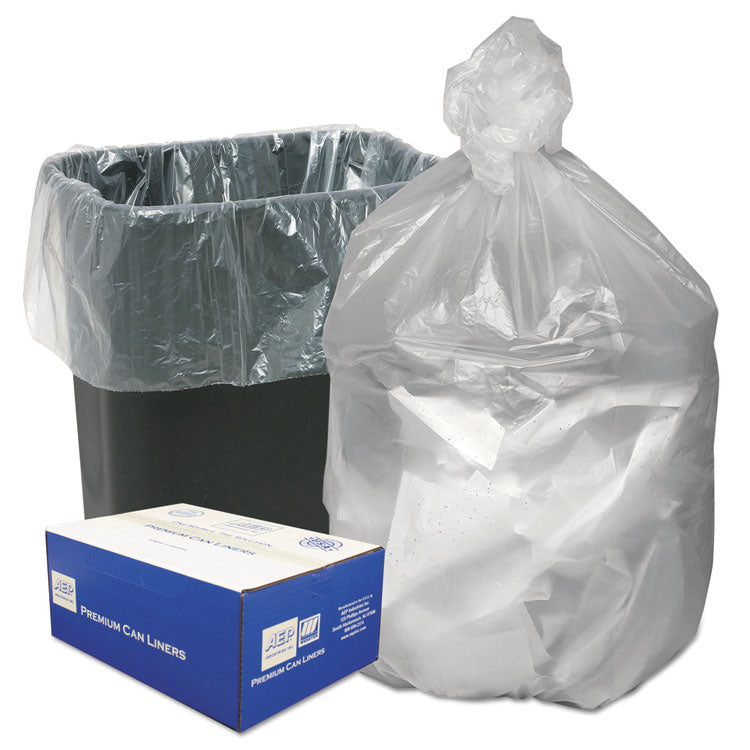 Ultra Plus - Can Liners, 10 gal, 8 microns, 24" x 24", Natural, 1,000/Carton