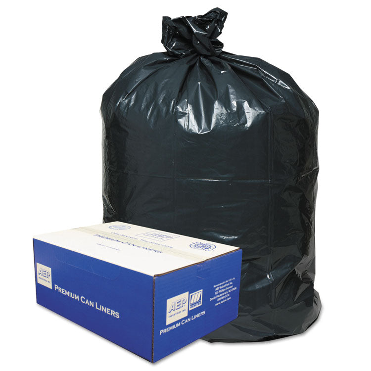 Classic - Linear Low-Density Can Liners, 45 gal, 0.63 mil, 40" x 46", Black, 250/Carton