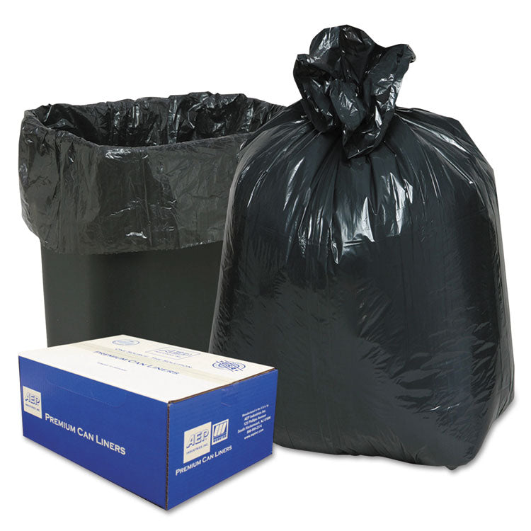 Classic - Linear Low-Density Can Liners, 16 gal, 0.6 mil, 24" x 33", Black, 500/Carton