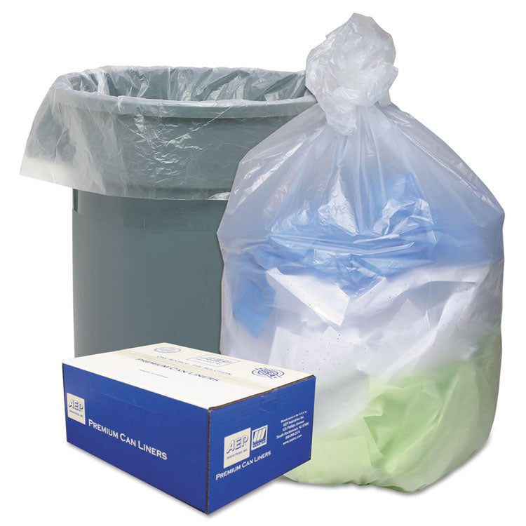 Ultra Plus - Can Liners, 30 gal, 10 microns, 30" x 37", Natural, 500/Carton