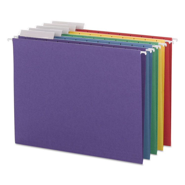 Smead - Color Hanging Folders with 1/3 Cut Tabs, Letter Size, 1/3-Cut Tabs, Assorted Colors, 25/Box