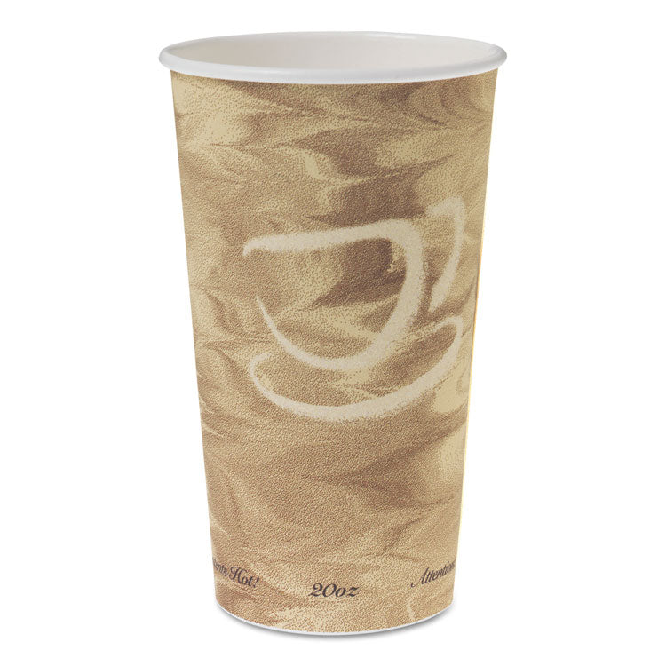 Dart - Single Sided Poly Paper Hot Cups, 20 oz, Mistique Design, 40/Bag, 15 Bags/Carton