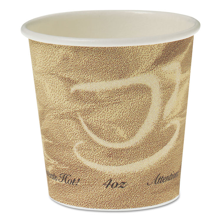 Dart - Single Sided Poly Paper Hot Cups, 4 oz, Mistique Design, 1,000/Carton