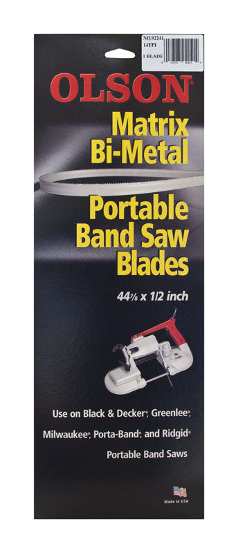 OLSON - Olson 44.9 in. L X 0.5 in. W Bi-Metal Band Saw Blade 14 TPI Regular teeth 1 pk