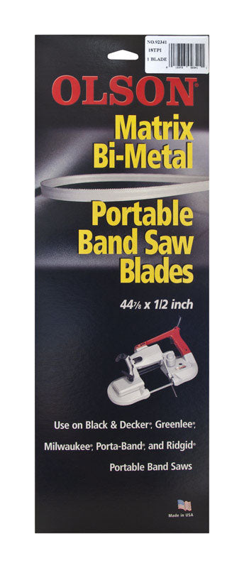 OLSON - Olson 44.9 in. L X 0.5 in. W Bi-Metal Band Saw Blade 18 TPI Regular teeth 1 pk