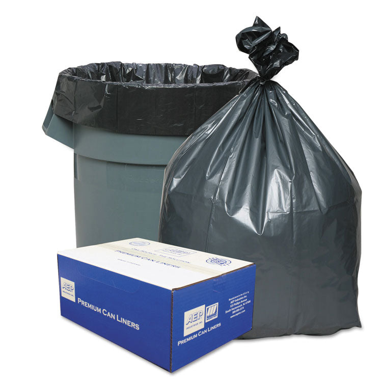 Platinum Plus - Can Liners, 33 gal, 1.35 mil, 33" x 40", Gray, 100/Carton