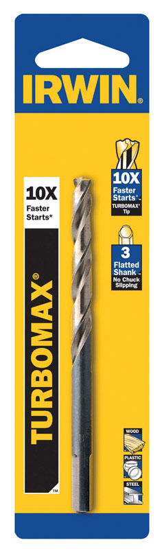 IRWIN - Irwin Turbomax 5/64 in. X 2 in. L High Speed Steel Drill Bit 3-Flat Shank 2 pc