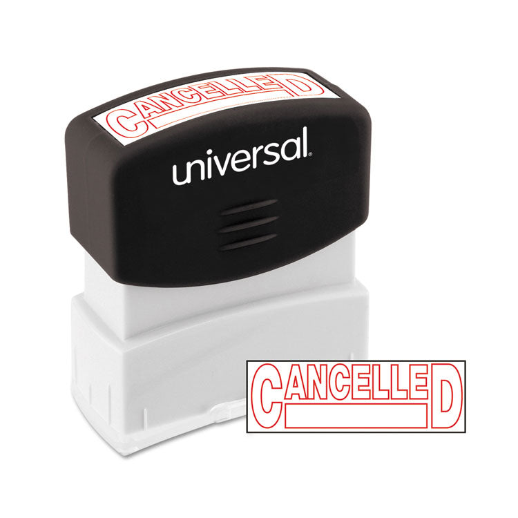 Universal - Message Stamp, CANCELLED, Pre-Inked One-Color, Red