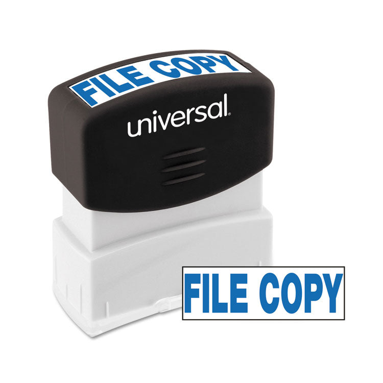 Universal - Message Stamp, FILE COPY, Pre-Inked One-Color, Blue