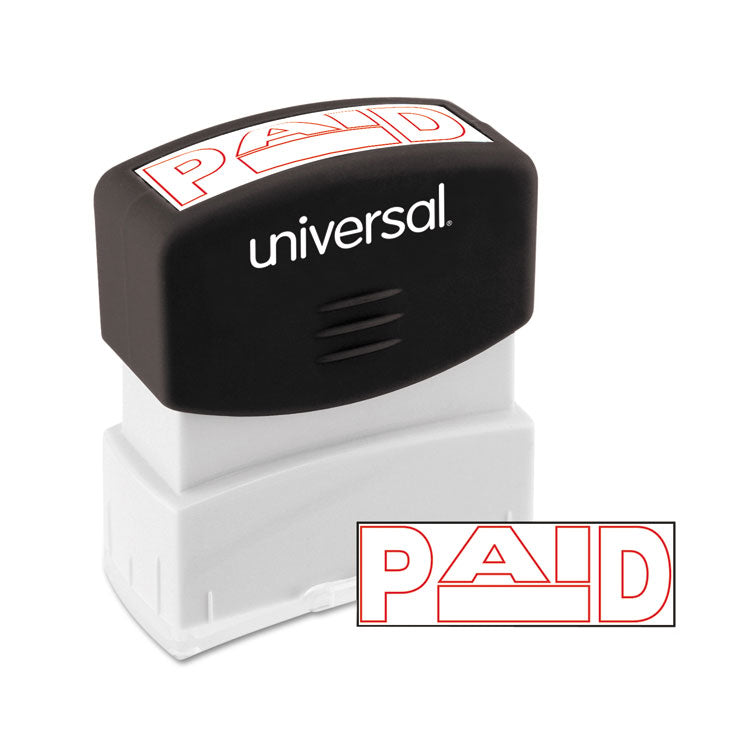 Universal - Message Stamp, PAID, Pre-Inked One-Color, Red