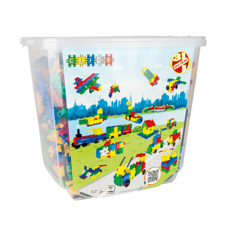 CLICS TOYS - CLICS, 850-Piece Bucket