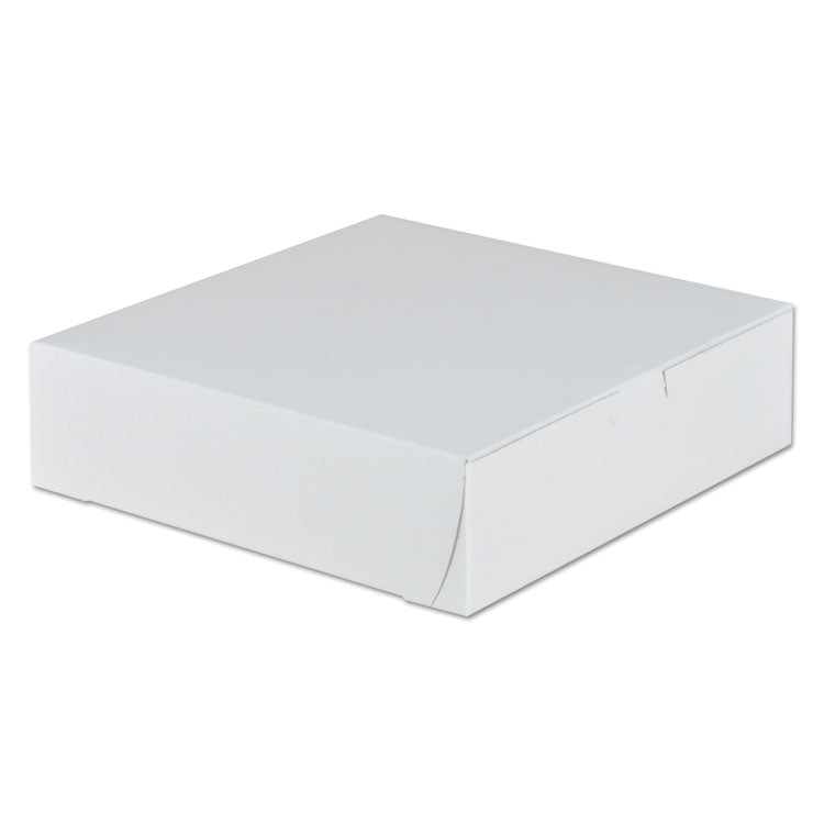 SCT - Tuck-Top Bakery Boxes, 9 x 9 x 2.5, White, Paper, 250/Carton