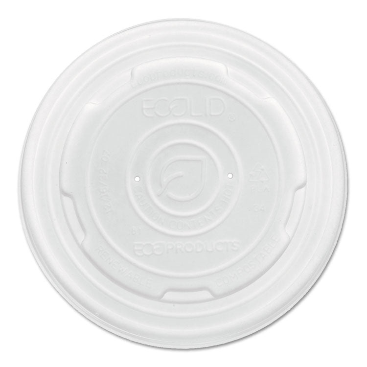 Eco-Products - World Art PLA-Laminated Soup Container Lids, Fits 8 oz Sizes, Translucent, Plastic, 50/Pack, 20 Packs/Carton