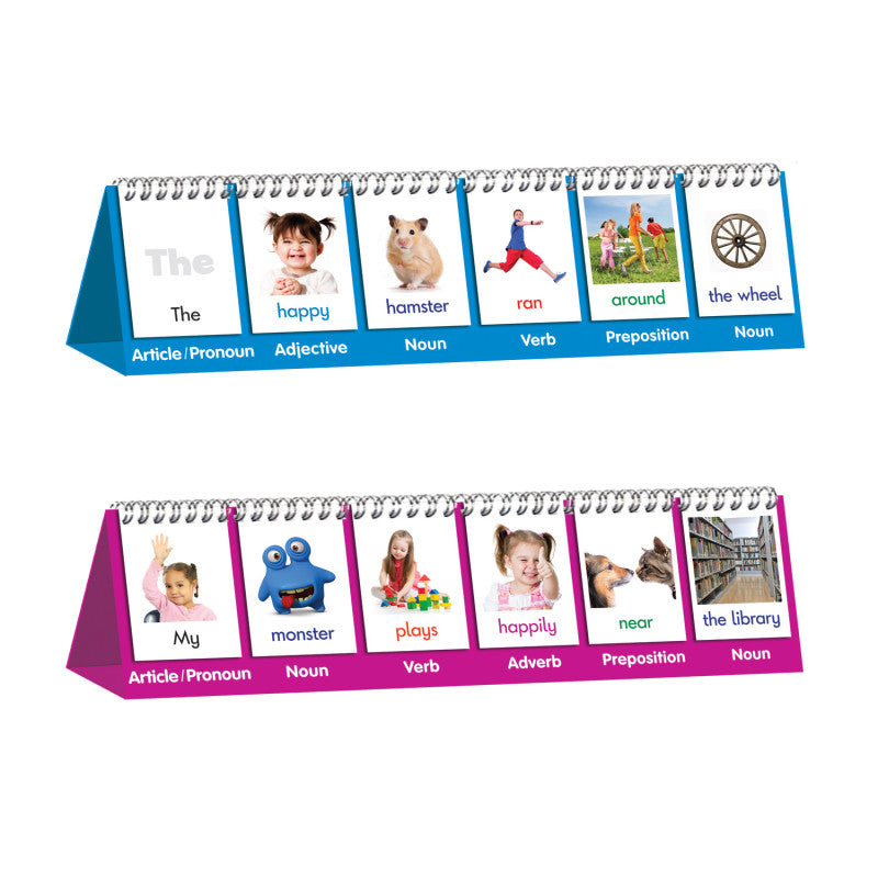 JUNIOR LEARNING - Double-Sided Parts of Speech Flips, Pack of 2