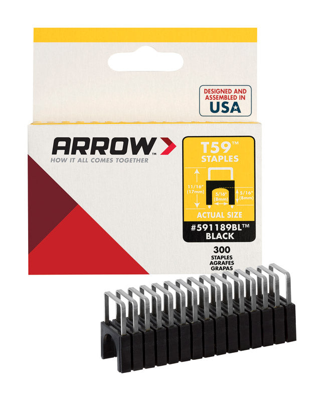 ARROW - Arrow T59 1/2 in. W X 5/16 in. L 18 Ga. Wide Crown Insulated Staples 300 pk