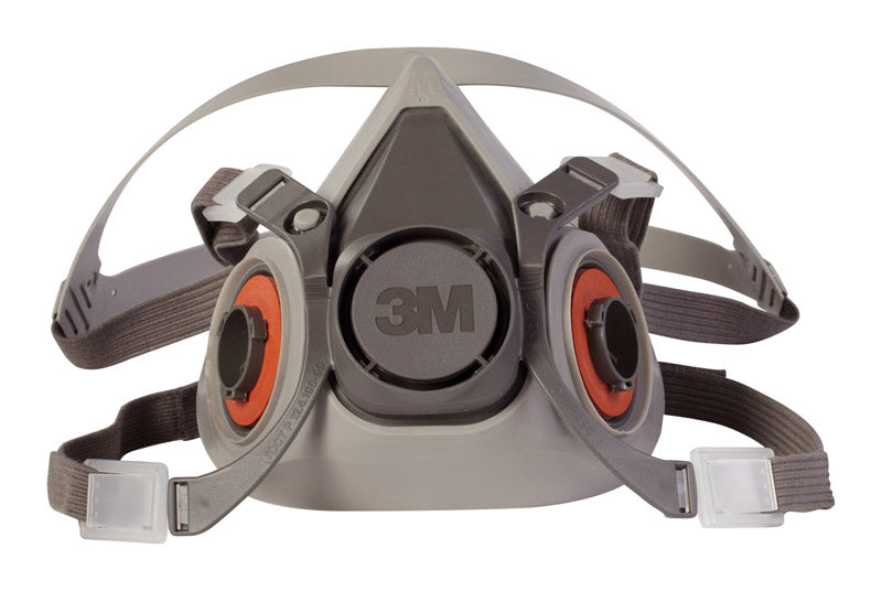 3M - 3M Half Face Respirator 6000 Series Gray M 1 pc