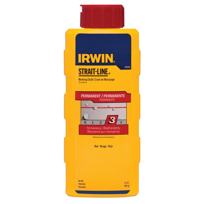 IRWIN - Irwin Strait-Line 8 oz Permanent Marking Chalk Red 1 pk