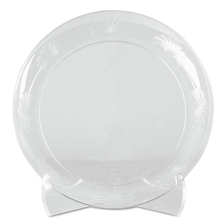 WNA - Designerware Plates, Plastic, 6" dia, Clear, 18/Pack, 10 Packs/Carton