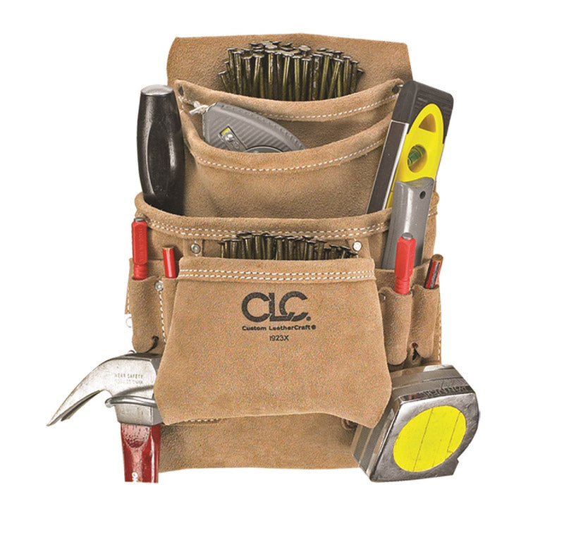 CLC - CLC 3 in. W X 11.5 in. H Suede Nail and Tool Pocket Apron 10 pocket Tan 1 pc