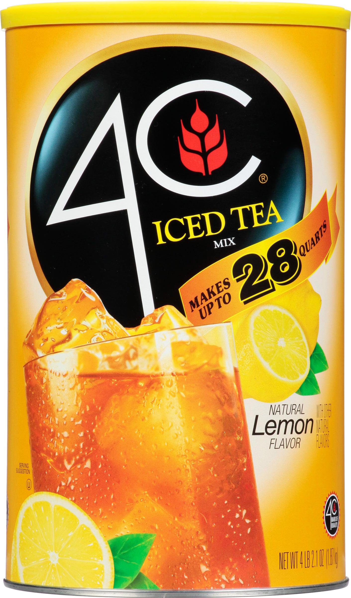 4C Lemon Flavor Iced Tea Mix 66.1 oz - Case of 3