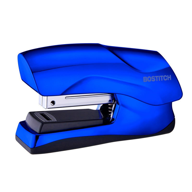 BOSTITCH - Flat Clinch Stapler, 40 Sheets, Metallic Blue