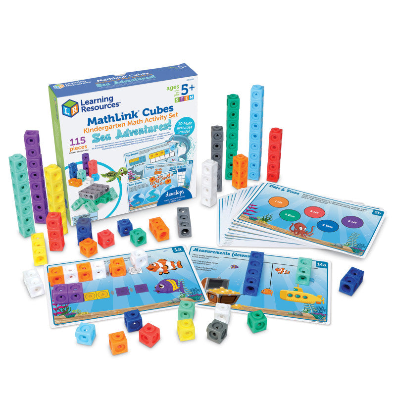 LEARNING RESOURCES - Mathlink® Cubes Kindergarten Math Activity Set: Sea Adventures!